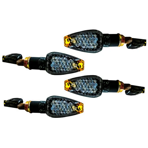 OZ-USA 4X Carbon Turn Signal LED Dual Sport Motorcycle Dirt Bike Light Blinker Street