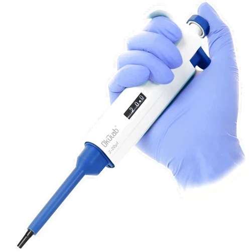Okulab Single-Channel Micropipette, 50-200μl, Manual Adjustable Mechanical Pipette, High-Accurate, Variable Volume, Autoclavable, TPMP201A1