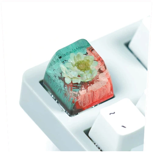 Pearlead Resin Backlit Keycap SA Profile Keycap R4 Keycap Esc Keycap Gaming Keyboard Keycap DIY Replacement Keycap for Mechanical Keyboard MX Switch Mandala