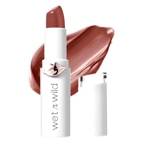 wet n wild Mega Last High-Shine Lipstick Lip Color, Infused with Seed Oils For a Nourishing High-Shine, Buildable & Blendable Creamy Color, Cruelty-Free & Vegan - Mad for Mauve