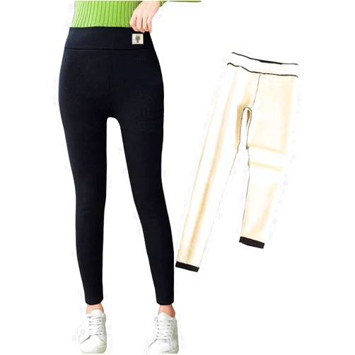 niyokki Cashmere Leggings Sherpa Fleece Women