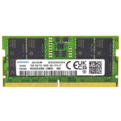 Samsung 16GB DDR5 5600MHz PC5-44800 CL46 SODIMM 1Rx8 Single Rank 1.1V 262-Pin Laptop RAM Memory M425R2GA3BB0-CWM