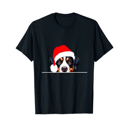 Greater Swiss Mountain Dog Xmas Gifts Greater Swiss Mountain Dog Lover Funny Santa Hat Christmas T-Shirt