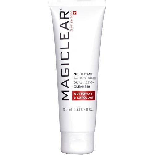 Magiclear Luxury Exfoliator and Cleanser - Dual Action Deep Face Wash, Oil-Free Daily Cleanser and Facial Scrub - Best Swiss Brand 100ml