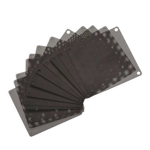 MECCANIXITY 80mm Computer Fan Filter Grills PVC Mesh Dustproof Case Cover for Computers, Black Pack of 12