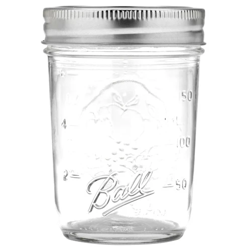 Ball Regular Mouth Glass Mason Jars with Lids and Bands, Used for Canning (Half Pint, 8 Ounce (Pack of 3))