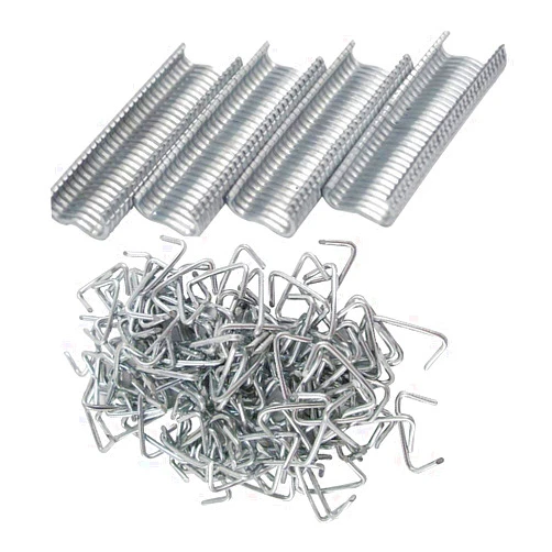 NBW0001 500 Galvanized Steel Hog Rings for Crab pots, Cages, Traps, Fencing