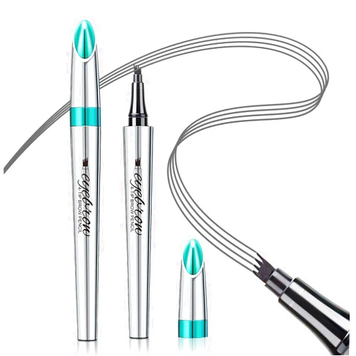 OETUIOW Eyebrow Pencil Eyebrow Microblading Pen - Waterproof Eyebrow Pen Micro 4 Point Brow Pen Lift & Snatch Long-Lasting Eyebrow Microblading Pen Eyebrow Makeup for Perfect Brows (Dark Gray)
