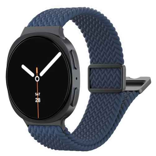 Shalila Magnetic Braided Solo Loop Band Compatible with Samsung Galaxy Watch 8 40mm 44mm/8 Classic 46mm Bands Women Men, Stretchy Nylon Sport Elastic Strap for Samsung Galaxy Watch 8/8 Classic
