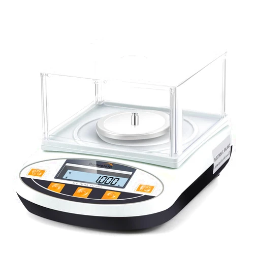Bonvoisin Analytical Balance 500 gram x 0.001g High Precision Lab Scale Accurate Scientific Laboratory Electronic Scale 1 Milligram Digital Jewelry Weighing Scale with Windshield (500g, 0.001g)