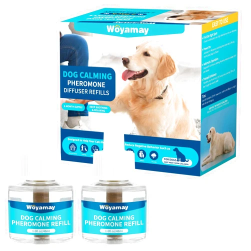 Woyamay Dog Calming Diffuser Refills - Dog Pheromones Calming Diffuser for Dogs Relieve Anxiety & Stress, 2-Month Supply Dog Pheromone Diffuser Refills (Fits All Common Diffuser Heads)