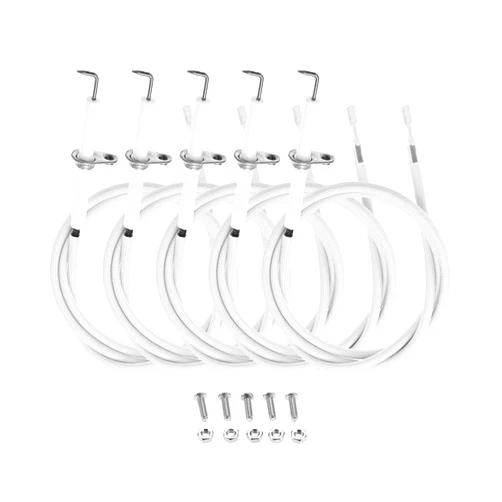 Hicello 5PCS Grill Igniter Wire Kit & Ceramic Electrode Replacement Parts Igniter for Gas Grill, BBQ Igniter, Grill Igniters Compatible with Aussie Gas Grill, BBQ Grillware (5 Pack with Nuts)