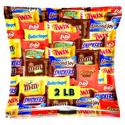 Tesel Assorted Fun-Size Chocolate Candy Mix – Bulk Variety Bag – Individually Wrapped Minis for Parties, Gift Baskets, Candy Buffets, Office Treats & Special Occasions (2 LB)