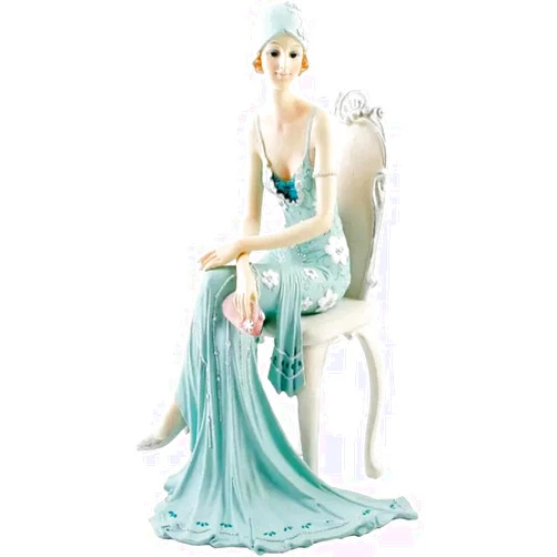 Widdop and Co Widdop 58379 Figurine, Lady on The Chair and Broadway Bells, 25 cm x 14 cm x 14 cm