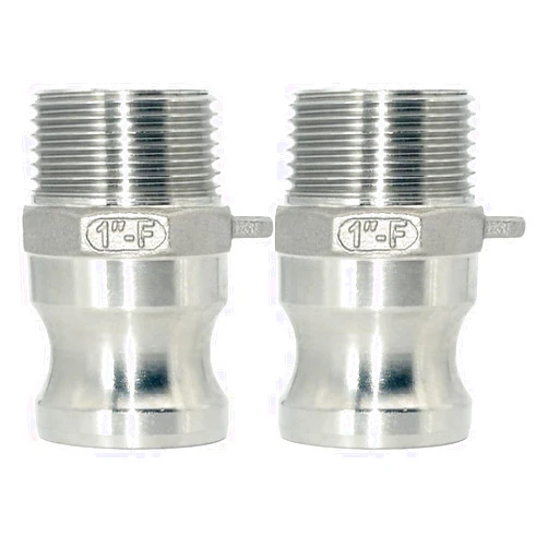 VARMHUS F Trash Pump Adapter Male Camlock x Male Pipe Threads Stainless Steel 316 (1