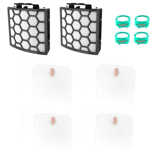 Fette Filter - Replacement Parts Compatible with Shark LA555, includes 4 sets Foam and Felt and 4 Odor Neutralizer Technology Cartridges and 2 HEPA XHFLA555.