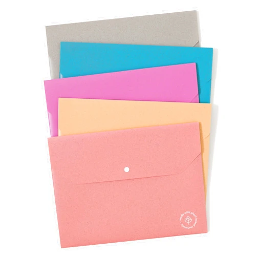 U Brands U-Eco Poly Document Holders, Set of 10, Assorted Brights, Single Pocket, Letter Size (6601U01-12)