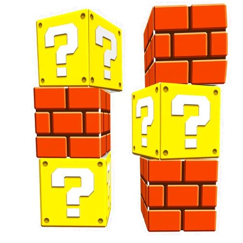 YOPENMOUNE 6 Pcs Mario Coin Brick Boxes 30 x 30cm Big Coin Brick Box Party Decorations Supplies Mario Party Favors Suitable for Mario Party Decorations Supplies