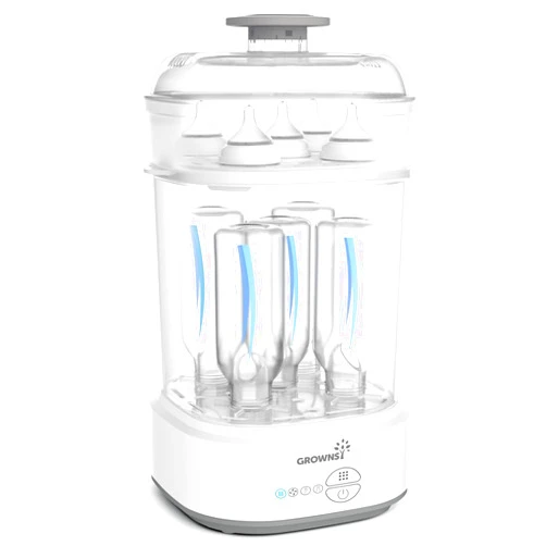 GROWNSY Bottle Sterilizer and Dryer, 2024 Compact Electric Steam Baby Bottle Sterilizer (Esterilizador de Biberones), Bottle Sanitizer for Baby Bottles, Pacifiers, Pump Parts