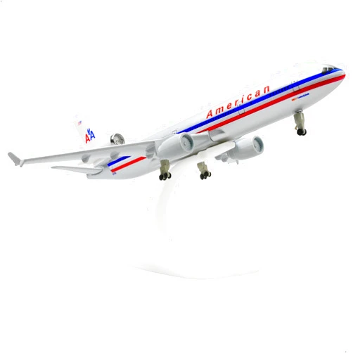 QIYUMOKE MD-11 American 1/300 Diecast Metal Airplane Model with Stand -Alloy Airplane Model for Adult(N1753) -8.3 inches Aircraft Model for Aviation Enthusiasts Gifts, Display Decorations