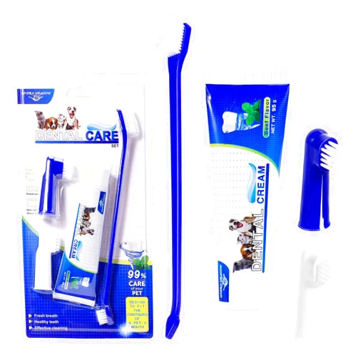 UrbanX Best Dog Toothbrush & Toothpaste Kit for Bichon Frise and Other Companion Dogs Dogs - Natural Ingredients Reduce Plaque, Whiten Teeth, Freshen Breath