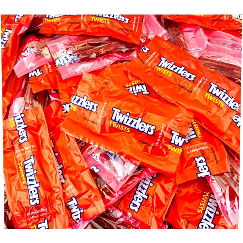 Sunny Island TWIZZLERS Strawberry Twists Snack Size Candy, Individually Wrapped, 2 Pound Bag