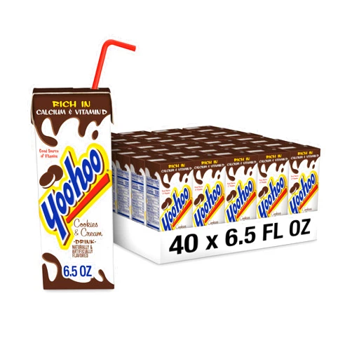 Yoo Hoo Yoo-hoo Cookies and Cream Drink, 6.5 fl oz boxes, 40 pack (4 Packs of 10)