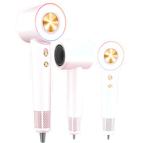 Coolpub Hair Dryer Blow Dryer,180000 RPM High-Speed Brushless Motor 500 Millions Negative Ionic hairdryer for Fast Drying, Quiet Thermo-Control Hair dryers for Women Home Travel Salon (Pink)