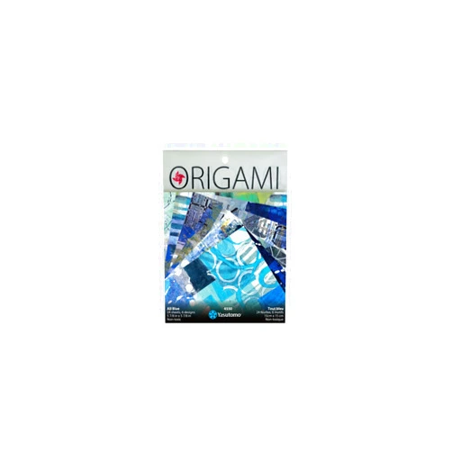 Yasutomo Origami Collage All Blue with 6 Patterns, 5.87-inch Square, 24 Sheets, Paper Crafts, Scrapbooking