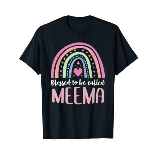 Grapheino Co. Funny Meema Apparel & Gifts Blessed to be called Meema idea for Women Mother's Day Meema T-Shirt