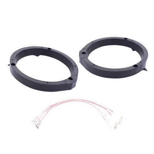 ApplianPar 2Pcs Car Front Rear Stereo Door Speaker Adapter Mounting Plates 6.5/6.75 Inch Spacer Rings Bracket with Harness for Accord Civic CRV CRZ