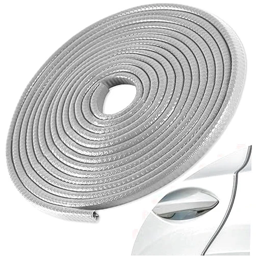 SINGARO 49Ft (15M) Car Door Edge Guard, No Glue Car Door Entry Guard Protective Strip, Rubber Edge Trim Car Door Protector, Applicable to Car, Truck, SUV and ATV, Car Exterior Accessories（Gray）