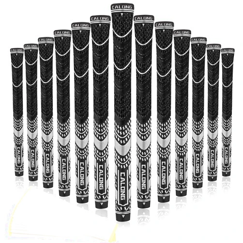 CALONG Golf Grips,Standard/Midsize,Multi Compound 13 Grips with 15 Free Tapes,All Weather Cord Rubber Golf Club Grips,4 Colors Optional