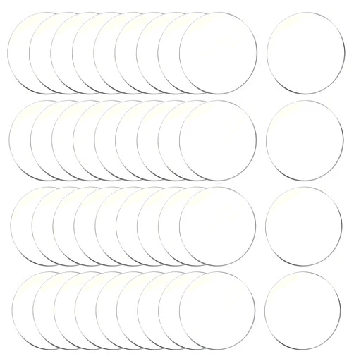 Tongcloud 50pcs 2 Inch Round Clear Acrylic Plexiglass Sheet Disc Circle Plastic Sheet Plastic Sheet Transparent Board Panel for Glass DIY Project Picture Frame Paintings Art (2'', Transparent, 50)