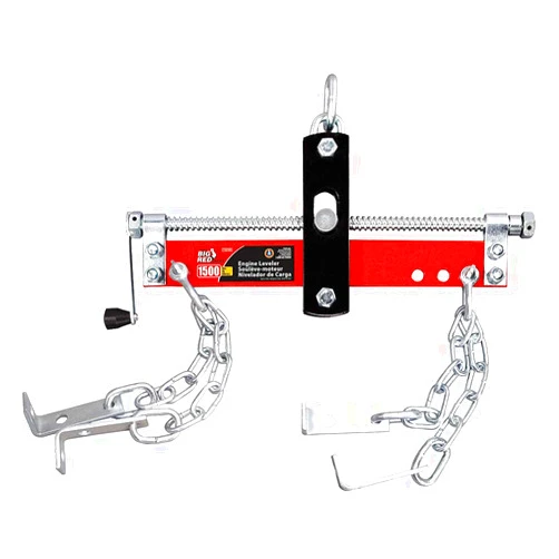 BIG RED T32100-2 Torin Engine Load Leveler, 3/4 Ton (1,500 lb) Engine Hoist Shop Crane Accessory with Adjustable Handle, Steel 3 Position Engine Leveler, Red