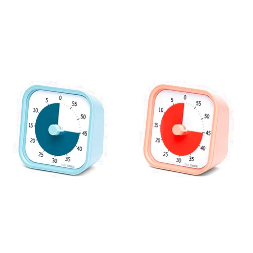 Time Timer 60 Minute Home MOD Visual Timer for Kids & Adults - Lake Day Blue & Dreamsicle Orange