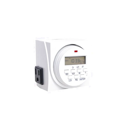 Hydrolux 7-Day Weekly Digital Dual Heavy Duty Electrical Outlet Plug Programmable Lighting Timer
