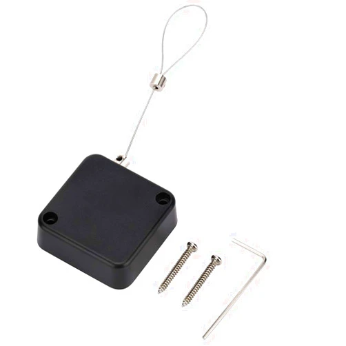 LORADAR Retractable Cable Lock with Cable Tethers Customizable Cable Tether Stop Lost of Conference All Kinds Adapters and Safety Lock for All Kinds of Exhibits Such As Earphone.,Glasses,Watches.
