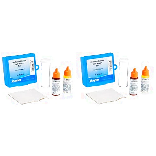 Taylor K-1766 Liquid Pool Spa Sodium Chloride Salt Water Drop Test Kit (2 Pack)