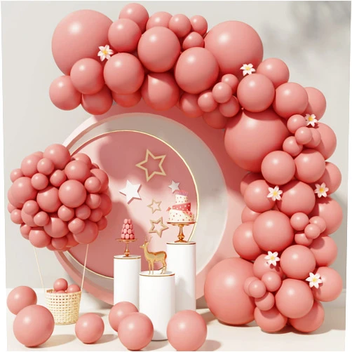 Bonropin Dusty Pink Balloons 85Pcs Vintage Dusty Pink Balloon Garland Arch Kit 5/10/12/18 Inch Matte Latex Dusty Pink Balloons Different Sizes as Birthday Baby Shower Wedding Bridal Shower Party Decorations