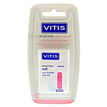 Buccotherm Vitis dental floss soft waxed with fluoride and mint by Vitis