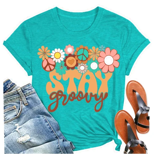 GRJ I Love The 80's Shirts for Women Vintage 80s Music Tee 80s Theme Party Short Sleeve Tops