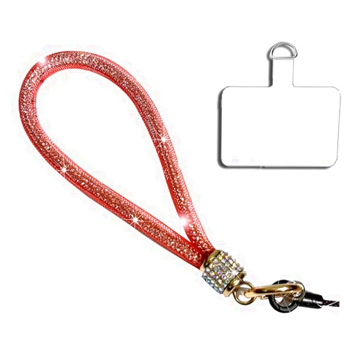 Fengirl Hands Free Detachable Cell Phone Lanyard，Lanyard with Tether Tab，rhinestone Phone Wrist Strap，Keychain Wristlet Charm
