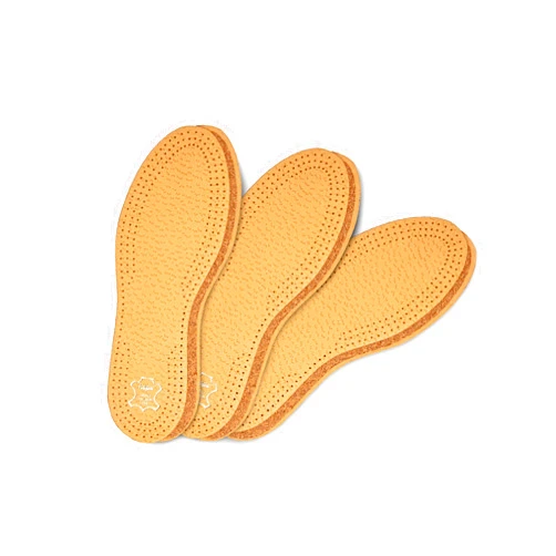 Kaps 3 Pair Pack Shoe Insoles Made of Vegetable Tanned Sheepskin Leather and Natural Cork, Elegant and Comfortable, Kaps Pecari Cork Set (Women / 7 US / 38 EUR)