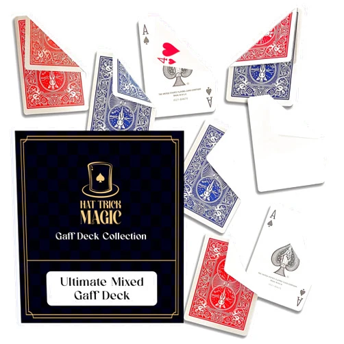 Hat Trick Magic Bicycle Rider Back Gaff Playing Card Decks (Ultimate Mixed Gaff Deck)