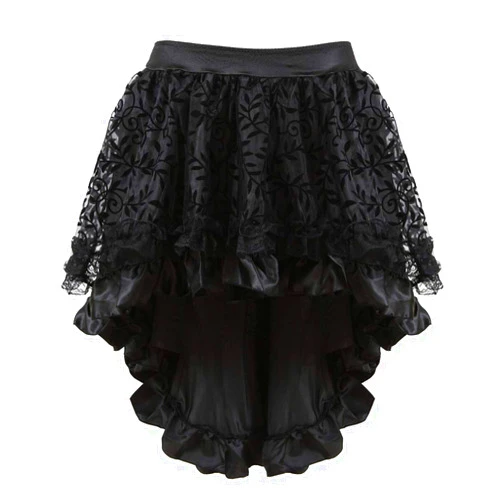 Zhitunemi Plus Size Steampunk Costume for Women Pirate Dressing Renaissance Skirt High Low Outfits Saloon Girl Costumes