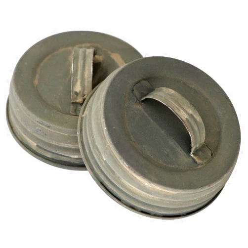 Mason Jar Lifestyle Antique Zinc Canister Lid With Handle For Mason Jars (4 Pack, Regular Mouth)