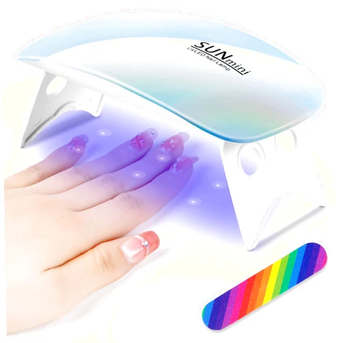 URAQT Mini Gel Nail Lamp, Portable Professional 6W UV LED Gel Nail Dryer with USB, Curing Lamp Professional Nail Art Tool Accessory for All Gel Nail Polish, Mother Gifts
