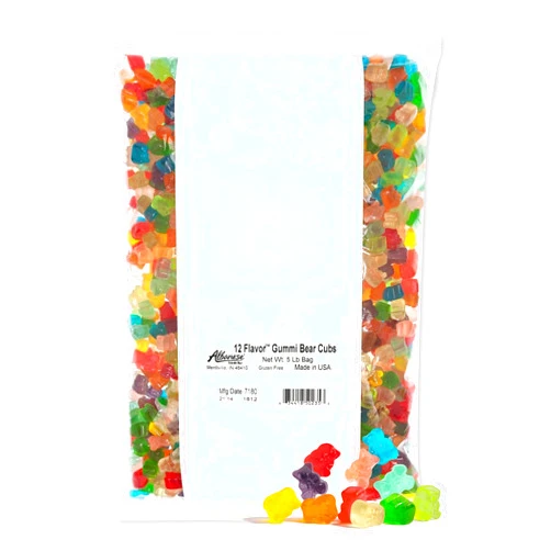 Albanese World's Best 12 Flavor Gummi Bear Cubs, 5lbs of Candy