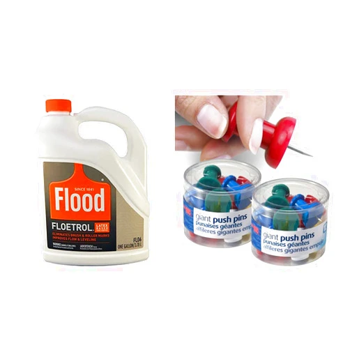 Flood 1 gal FLD6 Floetrol Latex Paint Additive & Officemate Giant Push Pins, 1.5